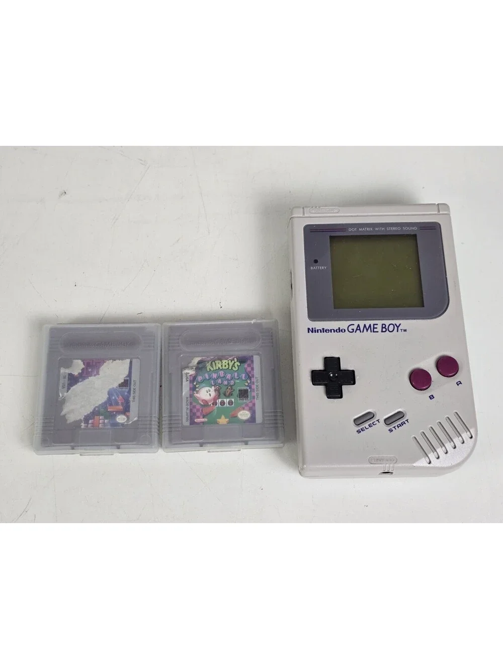 Nintendo GAME BOY DMG-01 game   Bundle Tetris Kirby's Pinball Tested & Working
